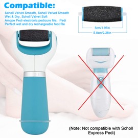 Jorest [10/20 Pcs] Replacement Rollers Refills Compatible with Scholl Velvet Smooth, 3 Types of Roughness, 4 Extra Coarse & 4 Regular & 2 Soft, Electric Foot File Refills, Pedicure Hard Skin Remover