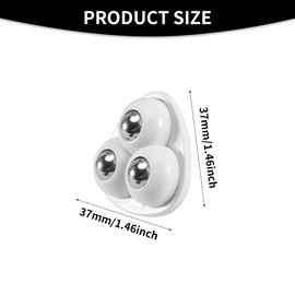 12pcs Self Adhesive Mini Caster Wheels for Small Appliances,Sticky Pulley Swivel Casters for Kitchen Appliances,360°Rotation Swivel Rollers for Furniture Storage Bins Trash Can