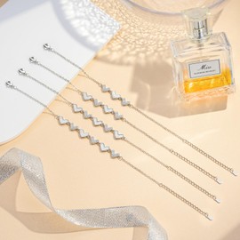 30th 40th 50th 60th Birthday Gifts for Women, Adjustable Silver Bracelet for Women Sterling Silver Heart Bracelet Birthday Gifts for Ladies Mum Daughter Sister Grandma Friend (silver-30th)