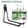 4-Piece Garage Hooks Wall Mount Storage Hanger with 4 Extension