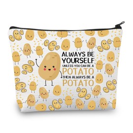 BDPWSS Potato Gift For Potato Lover Gift Always Be Yourself Unless You Can Be A Potato Makeup Bag Food Lover potato fan Gift (Always Be Potato)