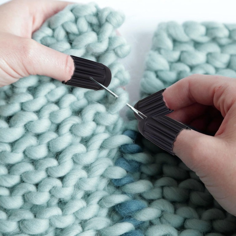 KEPYATI 3 Finger Guards Needle Felt Knitting Fingertip Protection Thimble