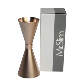 Mr Slim Jigger Cocktail Dispenser for Alcohol, Rose Gold, Matte 60-90ml, Made in Japan (7 Colours and 3 Sizes Available)