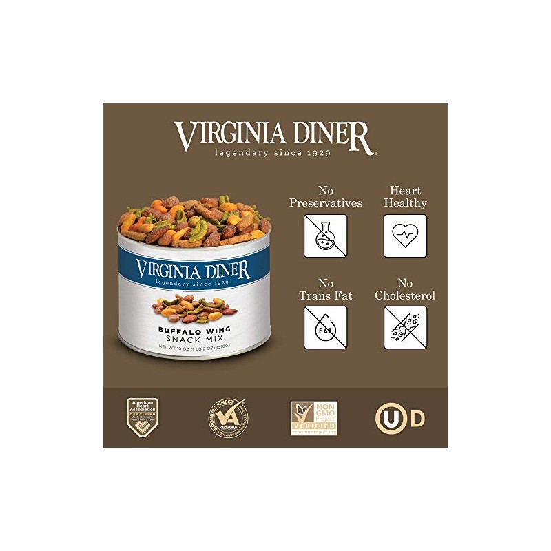 Virginia Diner Buffalo Trail Mix Gourmet Snack with Butter Toasted