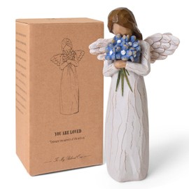 Vergiss mein nicht Schutzengel Figuren, Sympathie Geschenke für den Verlust von Geliebten, Fehlgeburt Geschenke für Mütter, Skulptur handgemalte Statue für Home Decor Ornament