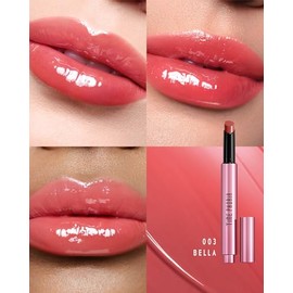TIMEPHORIA Labial Hidratante Milkyway, Bálsamo con Color Efecto Espejo 5D, Brillo No Pegajoso con Ácido Hialurónico y Manteca de Karité, Plumping Glos