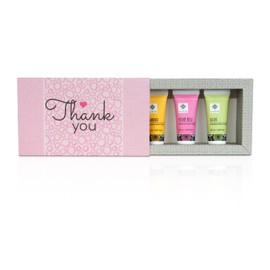 Leo & Lilo Thank You Hand Cream Gift Set - With 3 Sustainable Mini Hand Creams 20 ml - Nourishes Dry and Stressed Hands - 3 x 20 ml Travel Size