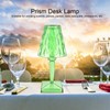 LED Crystal Table Lamp Transparent Prism Dimmable Desk Lamp USB