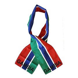 Trade Winds Gambia Country Lightweight Flag Printed Knitted Style Scarf 8"x60"