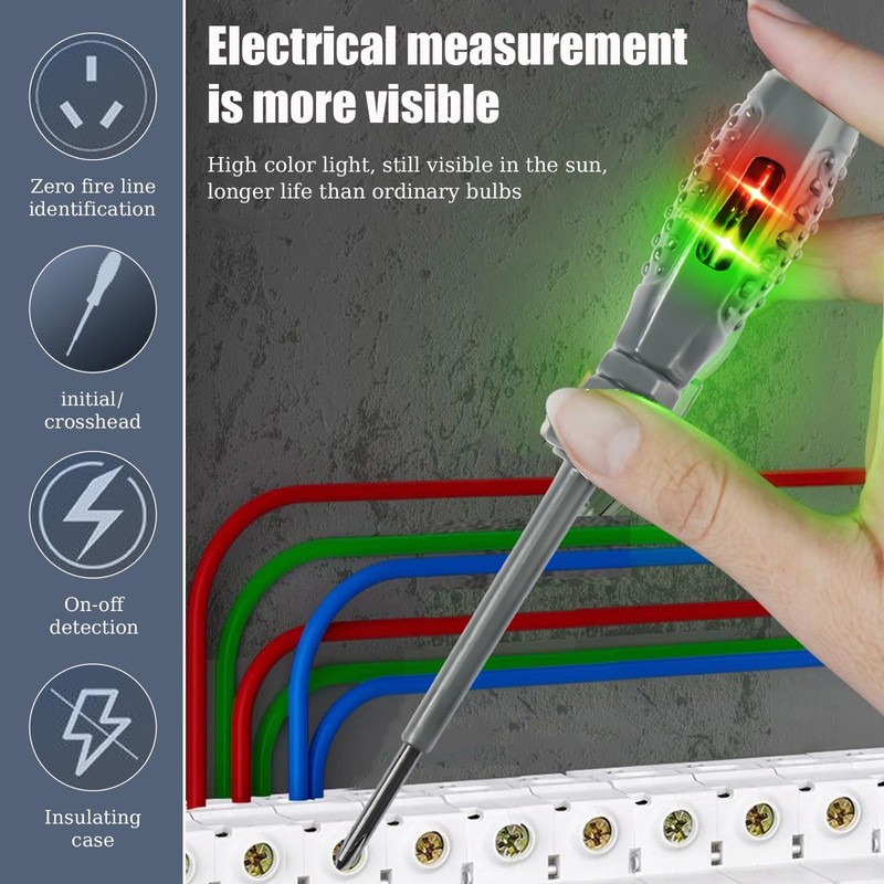 4-Piece 2-in-1 Electrical Tester Screwdriver Set - Non-Contact Voltage Tester