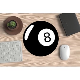 Mauspad für Maus, PC oder Laptop – Kugel 8. Für alle guten Billard-/Poolspieler, die wissen, dass Glück, Zufall und Schicksal auf ihrer Seite sind.