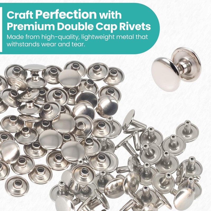 Trimming Shop Double Cap Rivets Leather Rivets Tubular Metal Studs