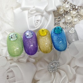 Sweet Aurora handmade nail tips - Short ballerina / 스윗오로라 수제네일팁 - 숏발레리나