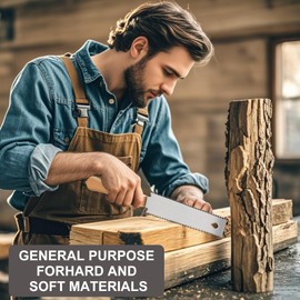 Tiny Pets Small Japanese Hand Saw, 6 Inch, Woodworking Hand Saw, Double Edge TPI 17/11, Non Slip Wood Handle, Sharp & Light Woodworking Tools