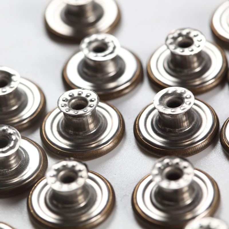 20 Set 17mm Replacement Jeans Buttons - Metal Snap Denim
