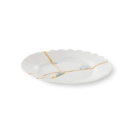Seletti Kintsugi Fruit Plate in Porcelain and 24 Carat Gold mod. 3