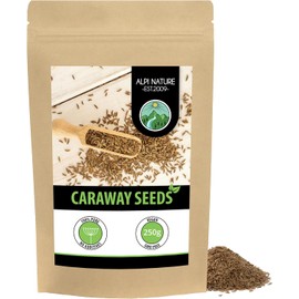 Alpi Nature Whole Caraway Seeds – Aromatic & Flavorful, Perfect for Cooking & Baking [250g 8.8oz]
