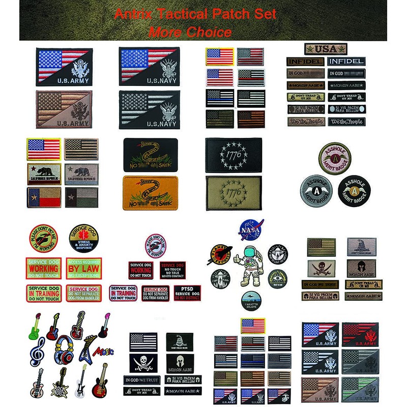 Antrix 2 Pcs Maximum Effort Tactical Embroidered Badge Emblem Hook