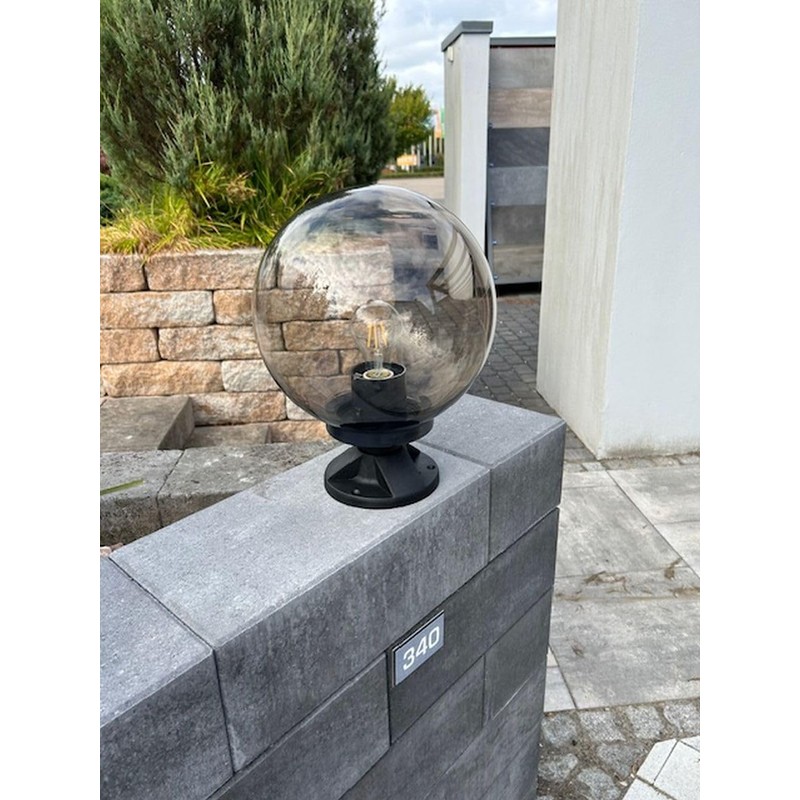 Ball Light Outdoor Light Tower Transparent Smoke Diameter 15 cm