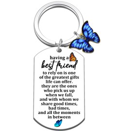 Uerifr Best Friend Keychain Gifts For Women Long Distance Friendship Gifts For Best Friend Bestie Bff Soul Sister Butterfly Gifts For Girls True Friend Birthday Gifts For Her