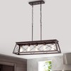 ACLand Farmhouse Linear Chandelier 5 Light Kitchen Island Pendant Lighting