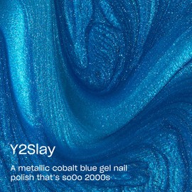 OPI GelColor Y2Slay | Opaque Bright Blue Metallic UV Cure Gel Nail Polish | Metallic Mega Mix Collection