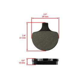 Caltric Front And Rear Brake Pads for Harley Davidson Fxstsb Bad Boy 1995 1996 1997