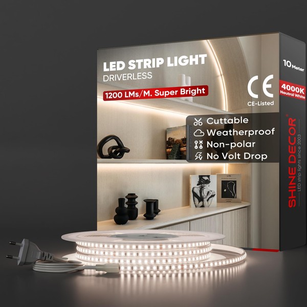Shine Decor LED Strip 10 m, AC 220 V 230