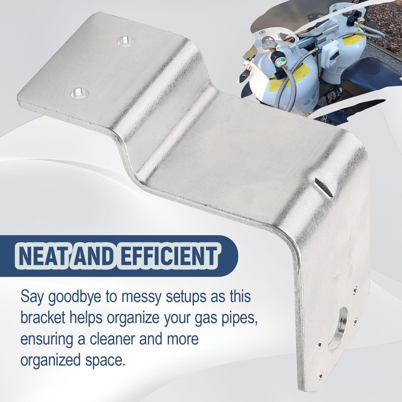 GGTE Universal L-Mount Regulator Mounting Bracket, RV Post Dual Tank