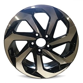 For 16-17 Honda Accord 17 Inch Machined Black Aluminum Rim - OE Direct Replacement - Road Ready Car Wheel