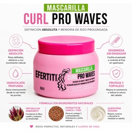 Mascarilla Capilar para Cabello Rizado con Queratina Vegana, Linaza, Chía y Péptidos de Amaranto 350 g