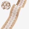 HSTWODE 10 m Jute Ribbon with Lace, 5 cm Wide