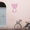 Transparent Decal Stickers of Angel (Pink) Premium Waterproof Vinyl Decal