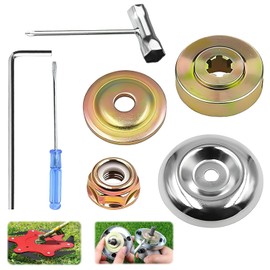Shyllin 7 STK Set Rasenmäher Metall Getriebe Klinge Mutter,Kit Freischneider Zubehör,Universal Freischneider Adapter für eine Vielzahl von Rasenmäher, Rasentrimmer, Freischneider