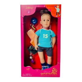 Our Generation 18" Doll Johnny Volleyball Player Accessories Trophy Ball NEW