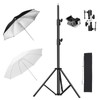 Soonpho Photography Umbrella Lighting Kit, 2 Pack 43inch/109cm Soft Umbrella(White&Silver)