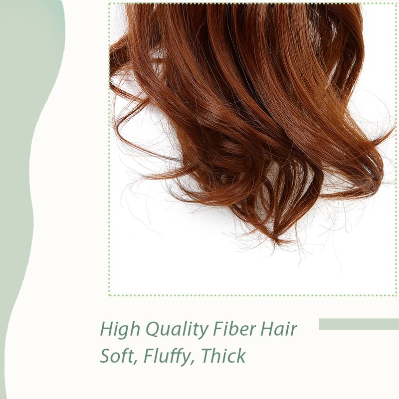 Claw On Ponytail Extension Matte Material 18 Inch/45cm Curly Wavy