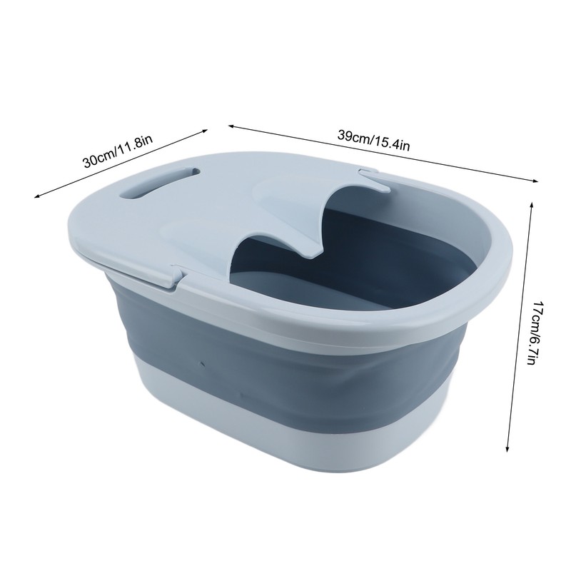 Foldable Foot Bath Basin with Massage Acupoint PP Silicone Foot