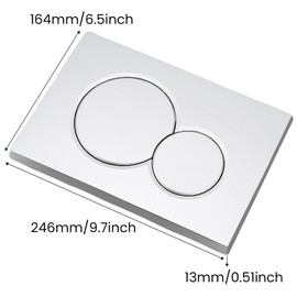 Actuator Plate for Geberit Dual Flush, Compatible with Geberit sigma01 Concealed Cisterns, Chrome, 115.770.21.5