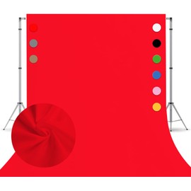 10x20 Ft Red Background Backdrop for Photography Red Seamless Backdrop Photo Booth Backdrop for Photoshoot Photography Background Screen Video Recording Parties Curtain Red Backdrop