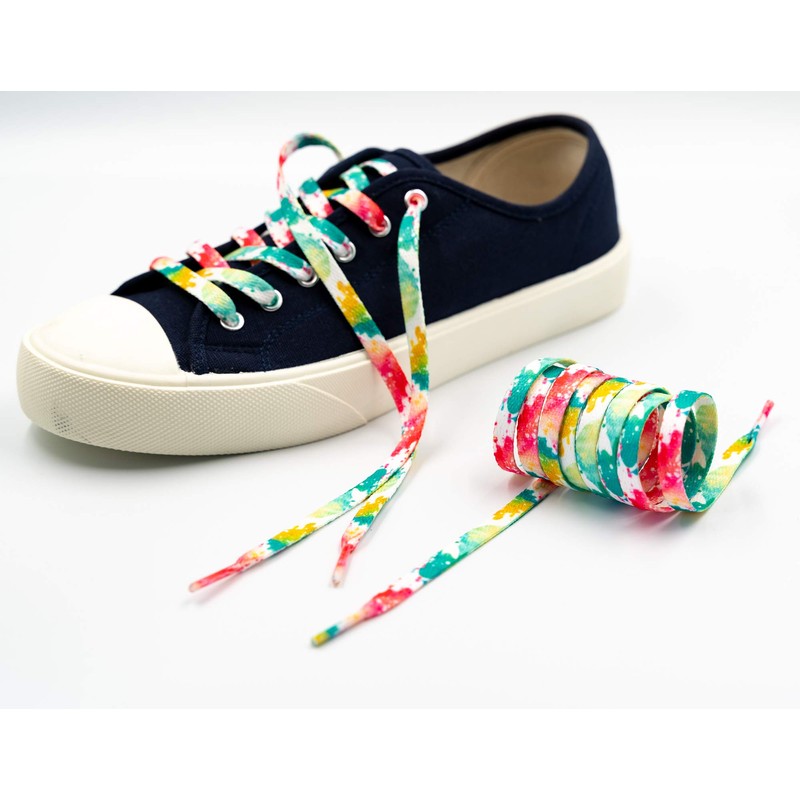[Teeoff] Flat Printed Athletic Shoelaces Shoe Laces for Sneakers, Multicolor