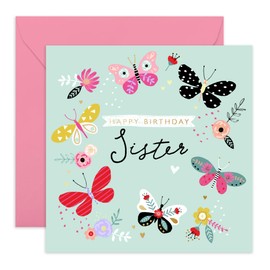 Central 23 - Cute Sister Birthday Card - 'Happy Birthday Sister' - Sweet Sister in Law Birthday Card - Fun Birthday Cards for Sister - Birthday Cards for Women - Comes with Fun Stickers