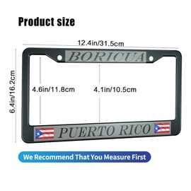 HOSNYE Boricua Puerto Rico License Plate Frame Metal License Plate Cover Front Plates Frames Car Tag Frame for Women Men US Vehicles Standard