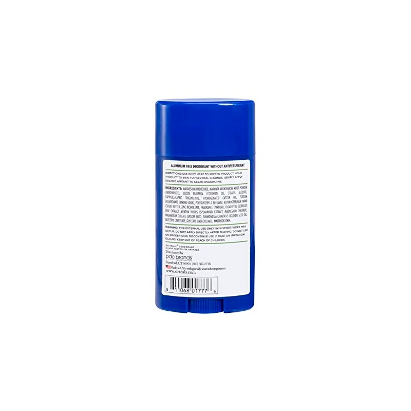 Dr Teal's Desodorante Libre de Aluminio, Aceite Escenciale de Eucalipto,