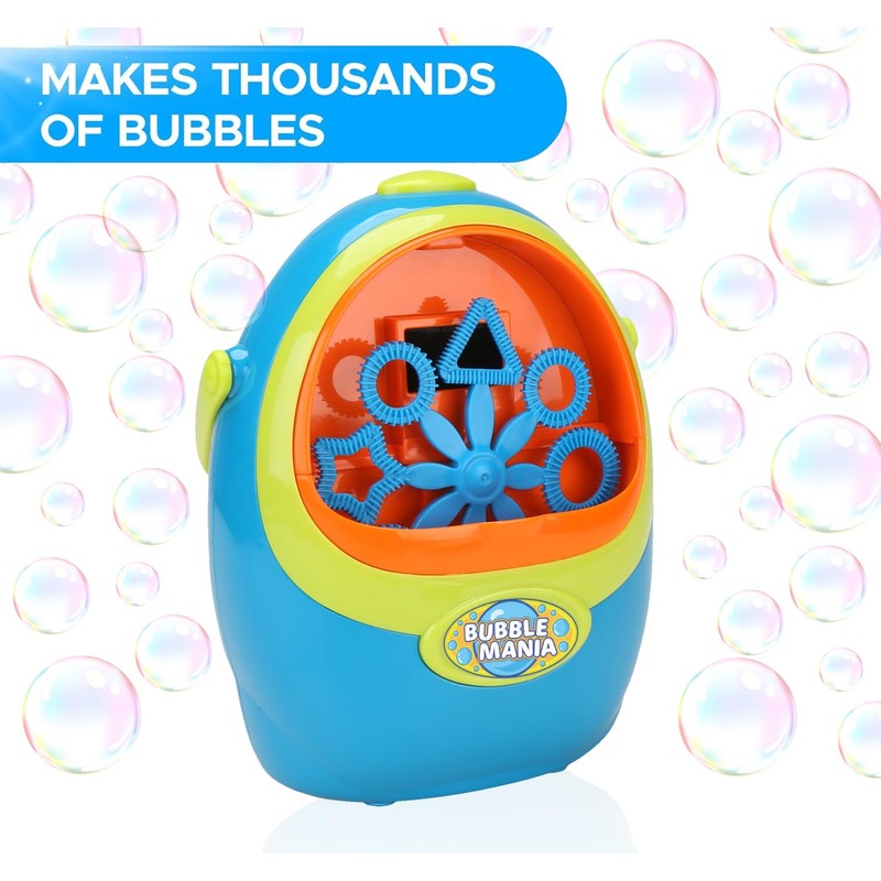 Bubble Mania Carry Along Bubble Machine For Kids - Automatic