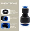 Bwintech 12 Pcs 6mm to 10mm Pneumatic Straight Reducing Push