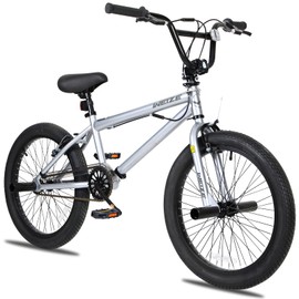 WEIZE Freestyle BMX Bike, 20 inch Trick Bicycle for Kids, Hi-Ten Steel Frame, 360 Degree Rotor Freestyle, 4 Pegs Single Speed Teen Bike for Boys Girls & Beginner-Level to Advanced Riders