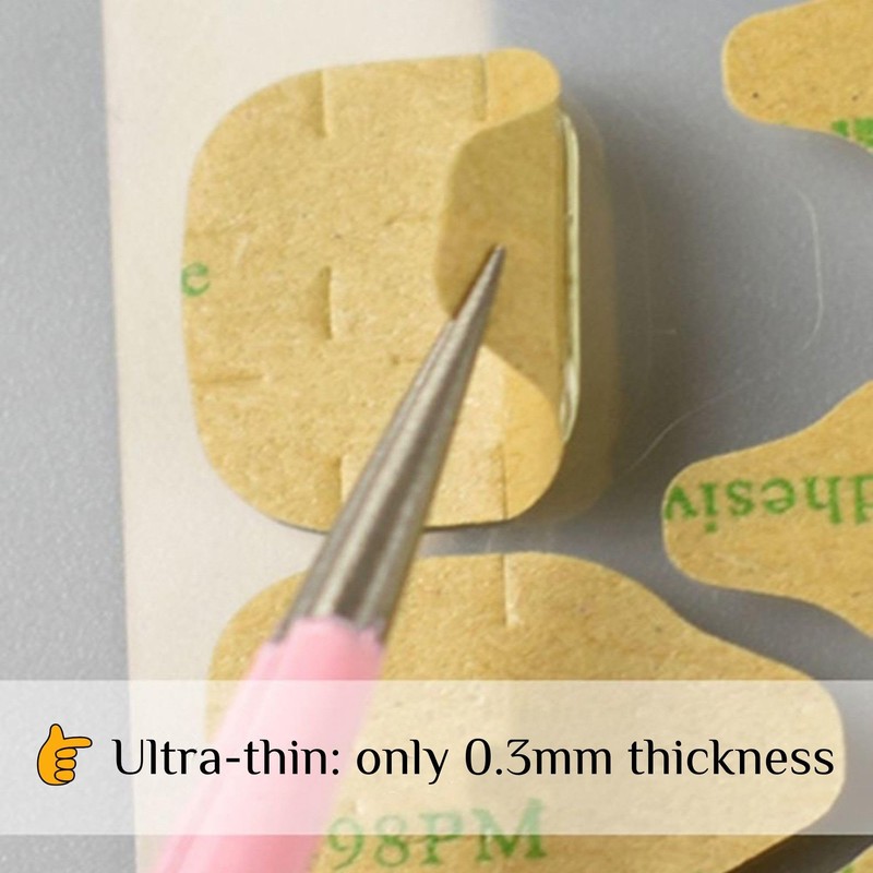 Wsiliana 480 Pcs Press on Jelly Glue Tabs Transparent Strong