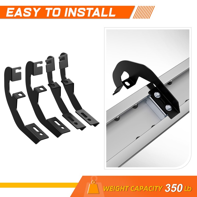 [Pair] 6 Inch Silver Stainless Steel Running Boards Side Steps