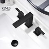 KENES Black Widespread Bathroom Faucet 3 Hole Bathroom Sink Faucet
